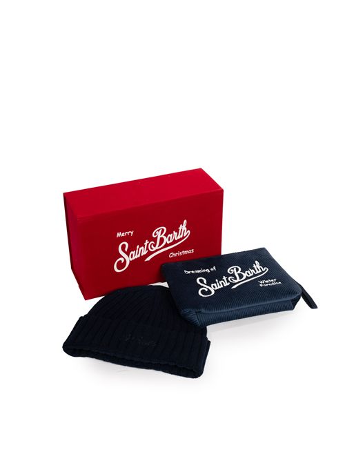 Christmas Box cappello e pochette Blu Mc2 Saint Barth | BOX002100164I